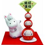 ショッピング正月 日本製　正月飾り2026年令和8年 ちぎり和紙　のぞきうまと開運だるま  招き午 馬 干支 うま 置物  和縁起物 和縁起物 新年お正月祝い 海外プレゼント 贈り物