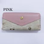 ベベダヤン ニュースレター ピンク BB5-1361 ラウンドファスナー長財布