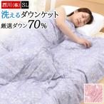 15%OFF 肌掛け布団 ダウンケット シングル 西川 夏布団 掛け布団 肌布団 夏用掛け布団 ウォッシャブル ダウン70% 爆買