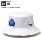 ニューエラ ゴルフ ユニセックス バケットハット バケハ 帽子 NEW ERA バケット01 シアサッカー Seersucker ホワイト 男女兼用 帽子 14391282