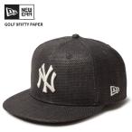 ニューエラ キャップ ゴルフ 帽子 NEW ERA 9FIFTY Paper ニューヨーク・ヤンキース  黒 帽子 男女兼用 ペーパーキャップ 14409945