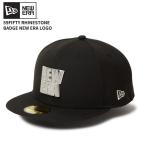 ショッピングニューエラ キャップ ニューエラ メンズ キャップ 帽子 NEW ERA 59FIFTY Rhinestone Badge ラインストーンバッジ ニューエラロゴ ブラック 帽子 14668129