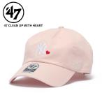 47 フォーティーセブン キャップ 帽子 47BRAND クリーンナップ ヤンキース ピンク WITH HEART 47A-CLPMLBMHEARTNEYYAN-CTGW-PNK 14920412