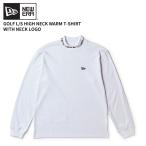 ニューエラ メンズ ゴルフウエア 長袖Tシャツ NEW ERA 長袖 ハイネック ウォーム Tシャツ ネックロゴ オフホワイト ゴルフ カットソー トップス 15129478