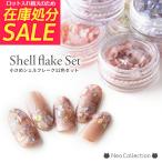 小さめシェルフレーク12色セット　ジェルネイル　レジン　ネイルアート　セルフネイル　ケース入り