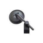 ３ｉｎ　ショートステムラウンドミラー　クランプ付き　ブラック