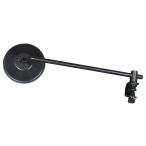 ４ｉｎ　ロングステムラウンドミラー　クランプ付き　ブラック