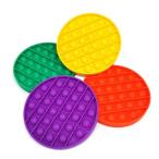 プッシュポップ ストレス解消 グッズ ランダムカラー 円 プッシュポップバブル ストレス発散 知育玩具 スクイーズ玩具