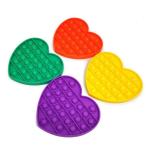 プッシュポップ ストレス解消 グッズ ランダムカラー ハート プッシュポップバブル 知育玩具 スクイーズ玩具