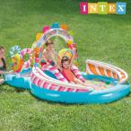 ショッピングプール すべり台 インテックス ビニールプール INTEX キャンディープレイセンター U-57149 大型プール 295×191×130cm 家庭用プール キッズ 子供 男の子 女の子 滑り台 シャワー