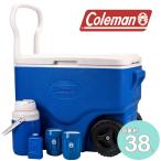 コールマン キャスター付きクーラーボックス COLEMAN 40QT WHEELED COOLER COMBO 3G 2CAN 3000000756 中型 キャンプ アウトドア BBQ 釣り スポーツ