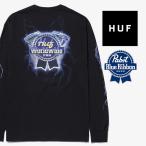 ハフ ロンT パブストブルーリボンコラボ HUF LIGHTENING L/S TEE PABST BLUE RIBBON COLLABORATION TS01736 ビール ライトニングロングスリーブT ハフ SB