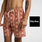 ショッピングサーフパンツ リズム サーフ 海パン 水陸両用 サーフパンツ RHYTHM BSUN STRIPE BEACHSHORT 0122M-JA04 Auburn ロゴ サーフ サーフィン 水着