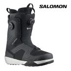 ショッピングスノーボード [日本正規品]スノーボード ブーツ サロモン ダイアログ デュアル ボア ワイド 2024 SALOMON DIALOGUE DUAL BOA WIDE Black Black White 23-24 男性 メンズ