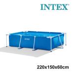 インテックス INTEX レクタングラ―フレームプール 220cm x 150cm x 60cm U-28270 ビニールプール 家庭用プール 爆買
