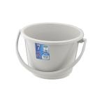 〔20セット〕 ポリバケツ/清掃用品 〔7WB〕 ライトグレー 丸型 『ベルク』 〔家庭用品 掃除用品 業務用〕