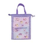 サンリオキャラクターズ　巾着シューズケース　パープル　新入学文具　LSC2-1980　[M便 1/2]