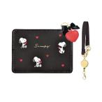 ショッピングパスケース スヌーピー　パスケース　ハートブラック柄　134004　[M便 1/4]