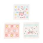 ショッピングハンドタオル ミッフィー　ハンドタオル　3枚組　ハッピーフラワーデイズ柄　[No.5825010000]　新入学文具　[M便 1/1]