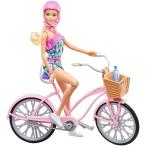 バービー(Barbie) バービーとおでかけ! ピンクのじてんしゃ【着せ替え人形・のりもの 】【ドール、アクセサリー付き】【3歳~】 FTV96