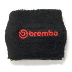 ブレンボ Brembo オイルタンクカバー ブレーキ側 ブラック／レッドロゴ サイズ 70x70mm