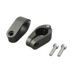 poshu лицо мотоцикл руль quick release скоба зажим только 22.2mm руль для 2 шт. комплект матовый титан 