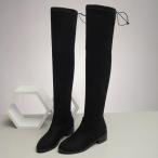 ニーハイブーツ　レディース　ストレッチ　美脚ブーツ　ロングブーツ　ハイヒール　ピンヒール　レッドソール　パーティー　結婚式　大きいサイズ