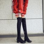 ニーハイブーツ・レディース・ストレッチ・美脚ブーツ・ロングブーツ・ハイヒール・ピンヒール・レッドソール・パーティー・結婚式・大きいサイズ