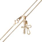 スイング クロスダイヤ トップ ネックレス K18/18金×ダイヤモンド0.20ct 総重量:5.6g ES Aランク