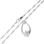 ダイヤトップ スクリューデザインネックレス Pt900/Pt850 1.0ct 7.9g ES Bランク