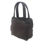 ショッピングシャネル CHANEL/シャネル ムートンハンドバッグ ブラウン×ブラック 5107628 本体シール有り ES Bランク