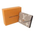 ショッピングLOUIS LOUIS VUITTON ポルトフォイユ・ヴィクトリーヌ 二つ折り財布 モノグラムアンプラント トゥルトレールクレーム M81861 ES ABランク