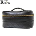 CHANEL / Chanel косметичка чёрная кожа 3184815 GC наклейка иметь NO