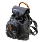 GUCCI / グッチ ミニ リュック バンブー ブラック 003・1705 レザー NO Bランク