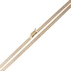  плоский колье 12 поверхность Triple цепь колье K18 18 золотой YG структура . отдел сертификация Mark примерно 50cm примерно 12.4g NT полировальный отделка товар S разряд 