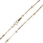 K18/18金 切子ネックレス チェーン 首回り39.5cm 4.4g 造幣局検定刻印 IS 磨き仕上げ品 Aランク