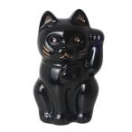 Baccarat バカラ 招き猫 フィギュリン 置物 バカラクリスタルガラス ブラック 全長10.5cm 5×5(cm) 重量497.0g NT 美品 Aランク