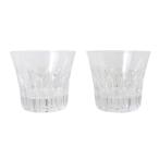 【中古】 Baccarat バカラ エトナ タンブラー ロックグラス ペアセット  バカラクリスタル 胴高85×口径95(mm) NT 美品 Aランク