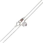 Pt850 プラチナ 1P ダイヤ シンプル デザイン ペンダントネックレス 0.19ct 41cm 2.8g KA 美品 Aランク