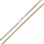 K18 18 золотой Gold 2 поверхность одиночный плоский колье цепочка структура . отдел Mark 50cm 15.0g KA A разряд 