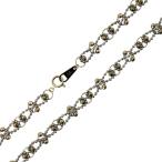 K18&amp;Pt850 золотой * платина комбинированный cut мяч &amp; зеркало мяч дизайн колье шея вокруг 43.5cm 25.4g полировальный отделка товар A разряд NO