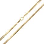  плоский 2 поверхность одиночный колье K18 51cm 19.7g YG 18 золотой NO полировальный отделка товар A разряд 