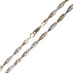  винт цепь колье маленький бобы Triple K18 Pt850 YG*SS 39.5cm 10.4g 18 золотой * платина 850 NO полировальный отделка товар S разряд 