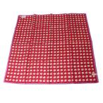 CARRE Calle носовой платок цветочный принт красный хлопок 65%, шелк 35% 50×50(cm) NT не использовался товар S разряд 