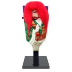 高田卸方屋 羽子板 鏡獅子(赤) 紫 左 8号 25.5cm 242-928
