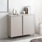 キャビネット 木製 90cm 韓国 おしゃれ サイドボード 北欧 引き戸 脚付き 高さ80cm ホワイト ベージュ リビングボード 棚 収納 ラック リビング収納 おすすめ