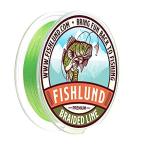 FISHLUND PEライン 釣り糸 耐磨耗性 高強度 高感度 蛍光グリーン 4本編み 90LB 300m 10.0号