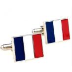 カフスボタン フランス国旗 トリコロールカラー