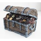 水槽用オブジェ オーナメント お宝ザクザク 宝箱 アンティーク風