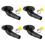 0エアコンドレン排水ホースコネクター 4個セット ミニスプリット窓用エアコン単位用 ユニバーサルドレインコネクター 黒スタイル8